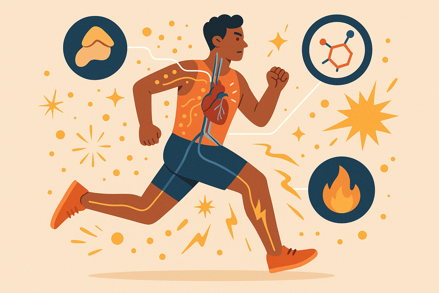 Hormonal response diagram during exercise