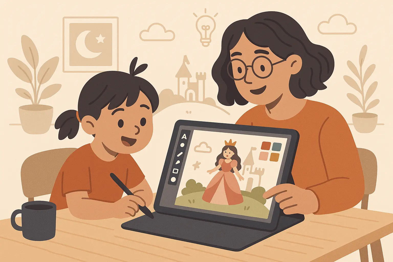 AI creating personalized princess bedtime stories