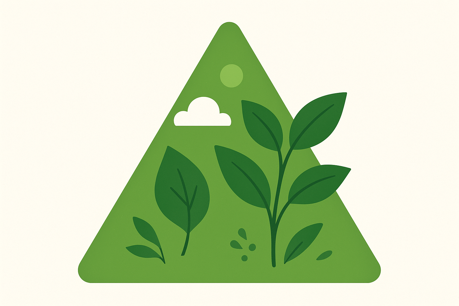 Environmental green triangle tattoo