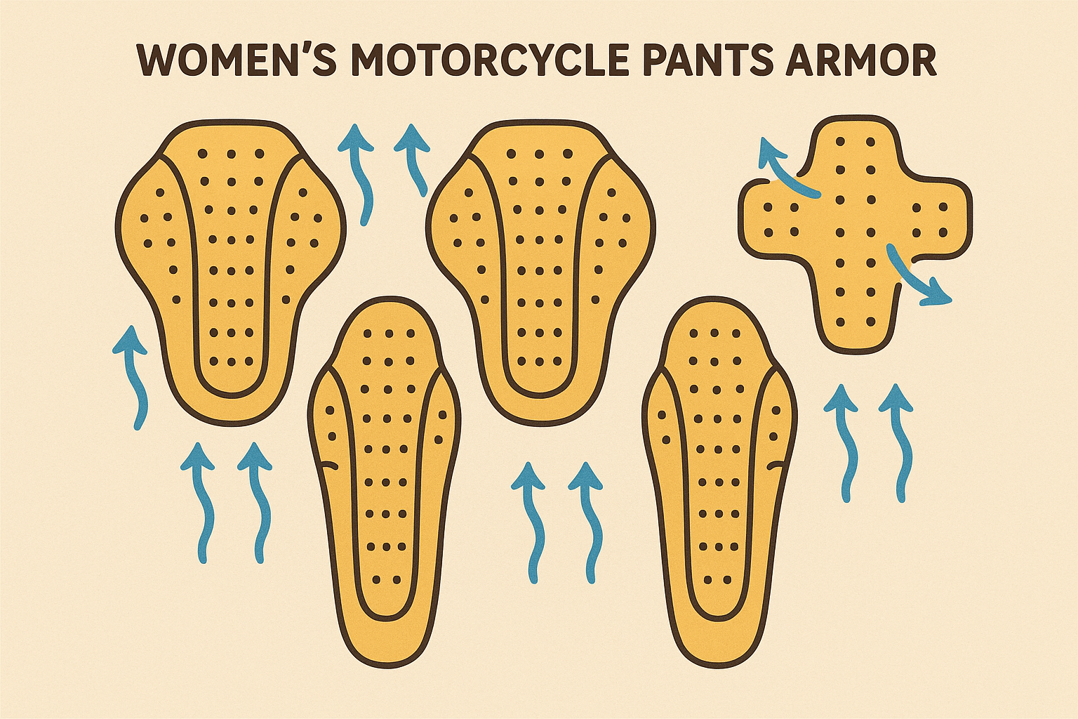 Breathable armor technology in women's motorcycle gear