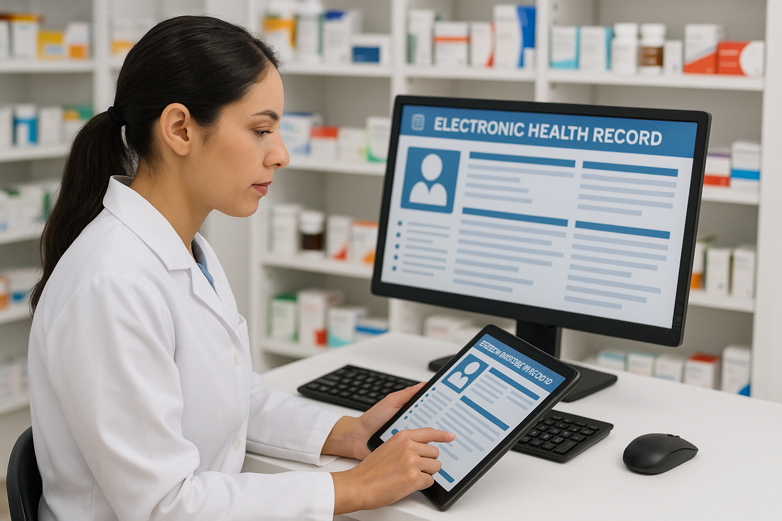 Electronic health record systems for pharmacy technicians