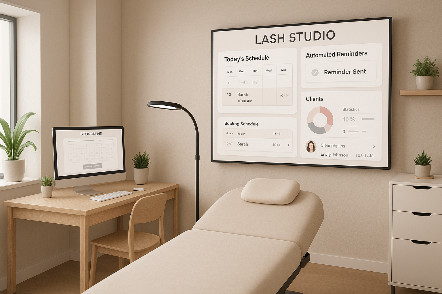 Technology integration for lash tech business