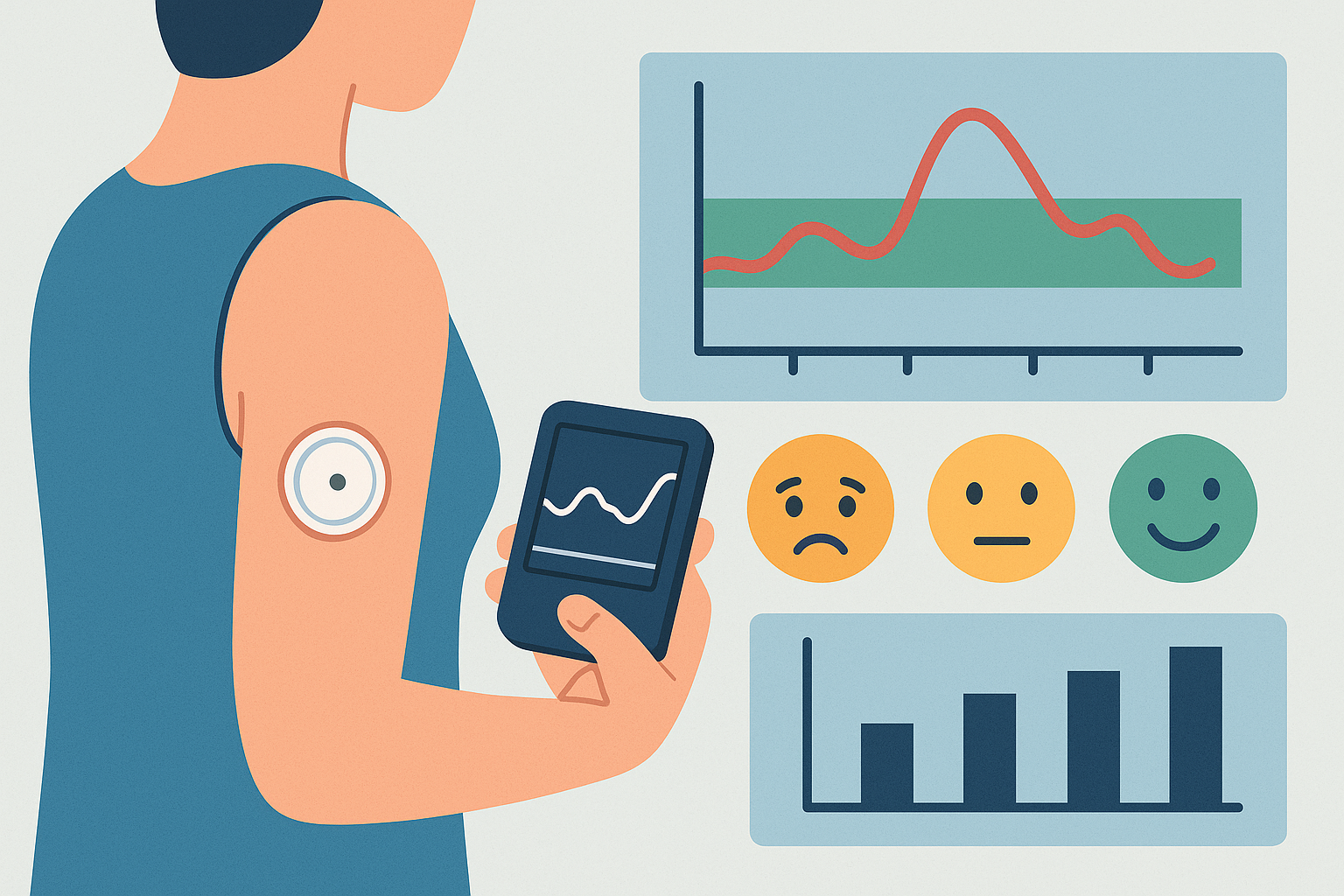Blood sugar monitoring and mood tracking