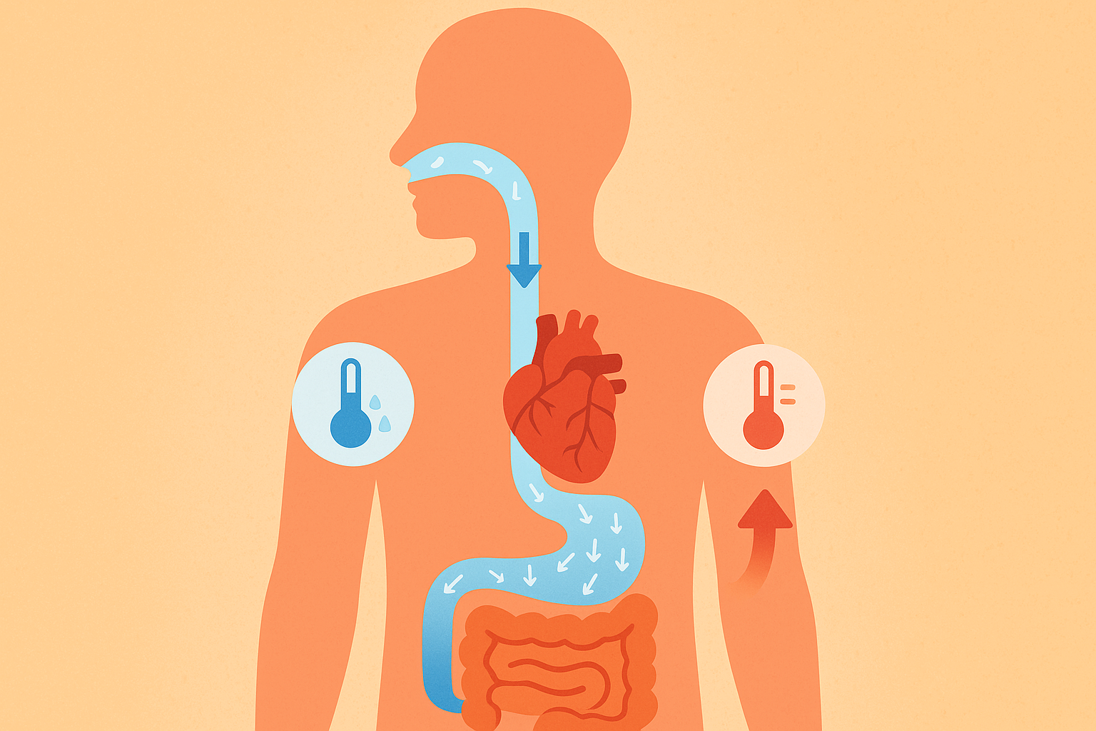 Cold water thermogenesis process diagram