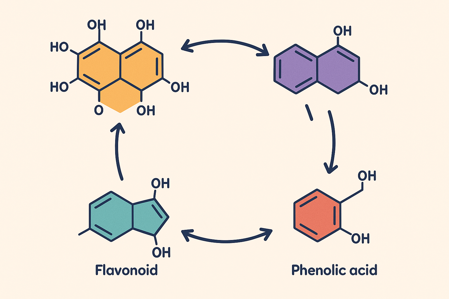 Polyphenol synergy in gastritis treatment