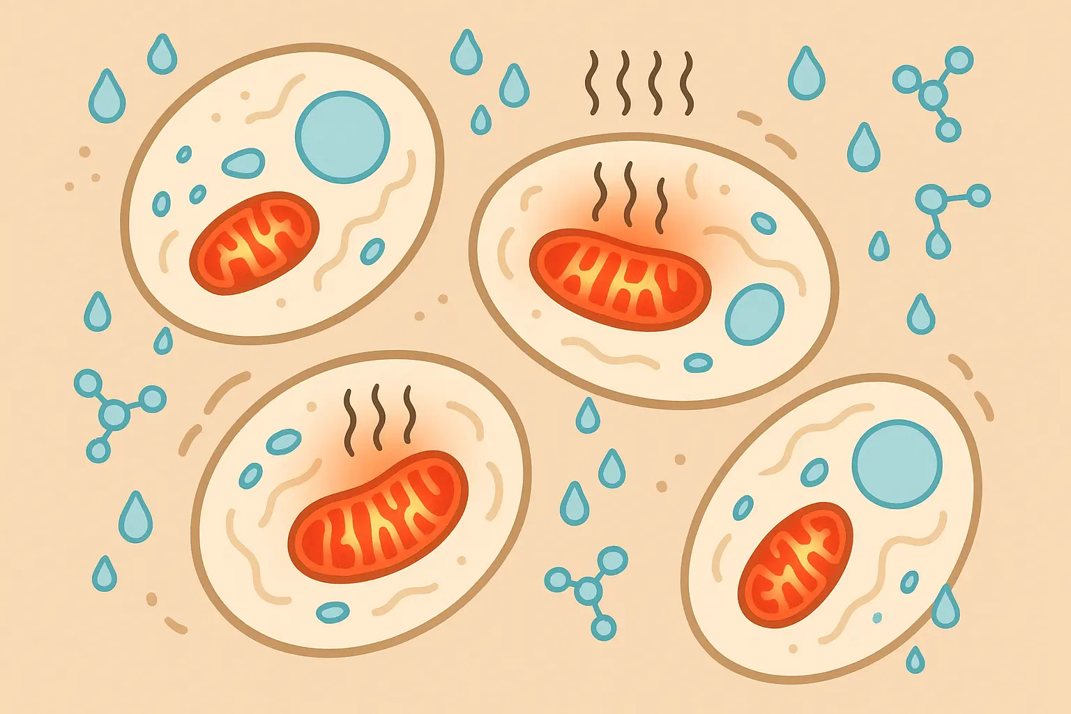 Cellular dehydration effects on temperature regulation