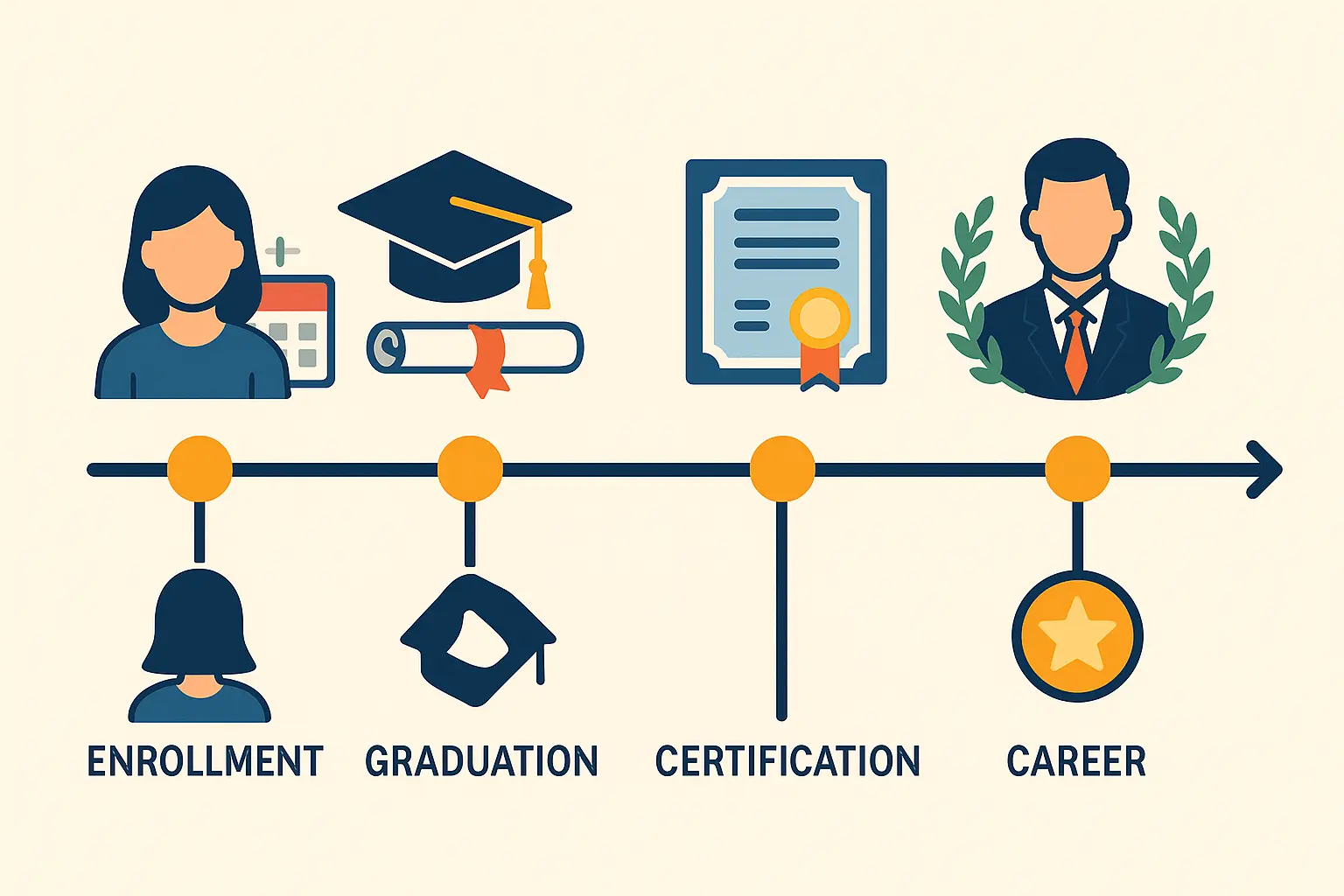 Strategic planning timeline chart for drafting education