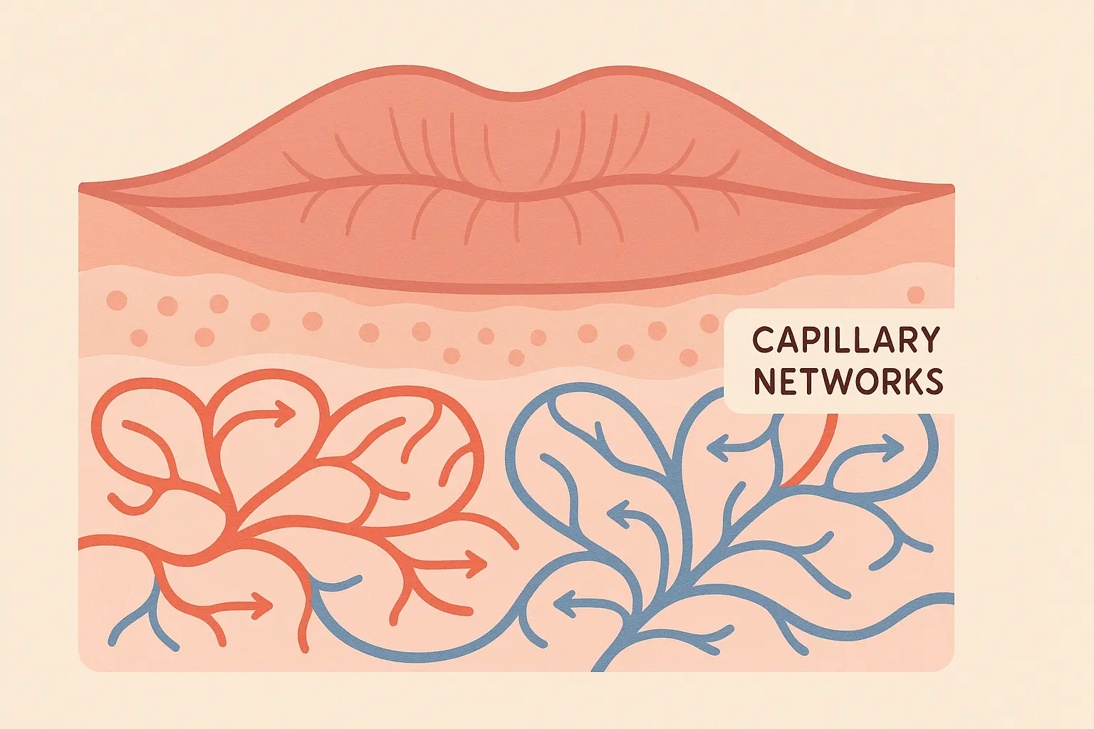 Scientific diagram of lip capillary network