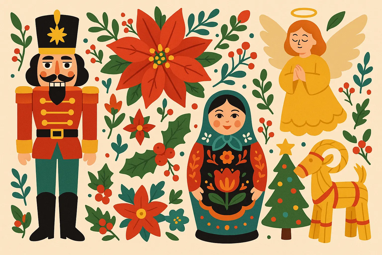 International Christmas traditions and decorations