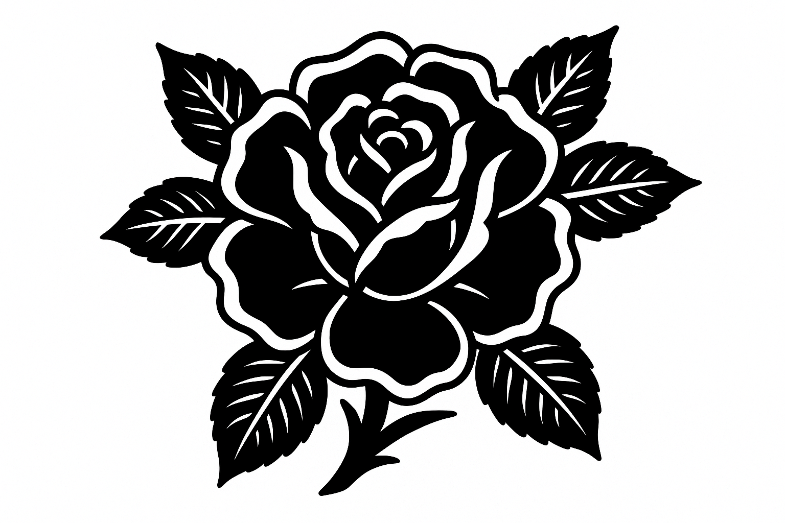Traditional and neo-traditional black tattoo masterpieces