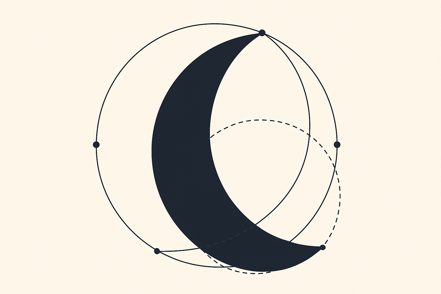 Crescent moon tattoo designs with negative space