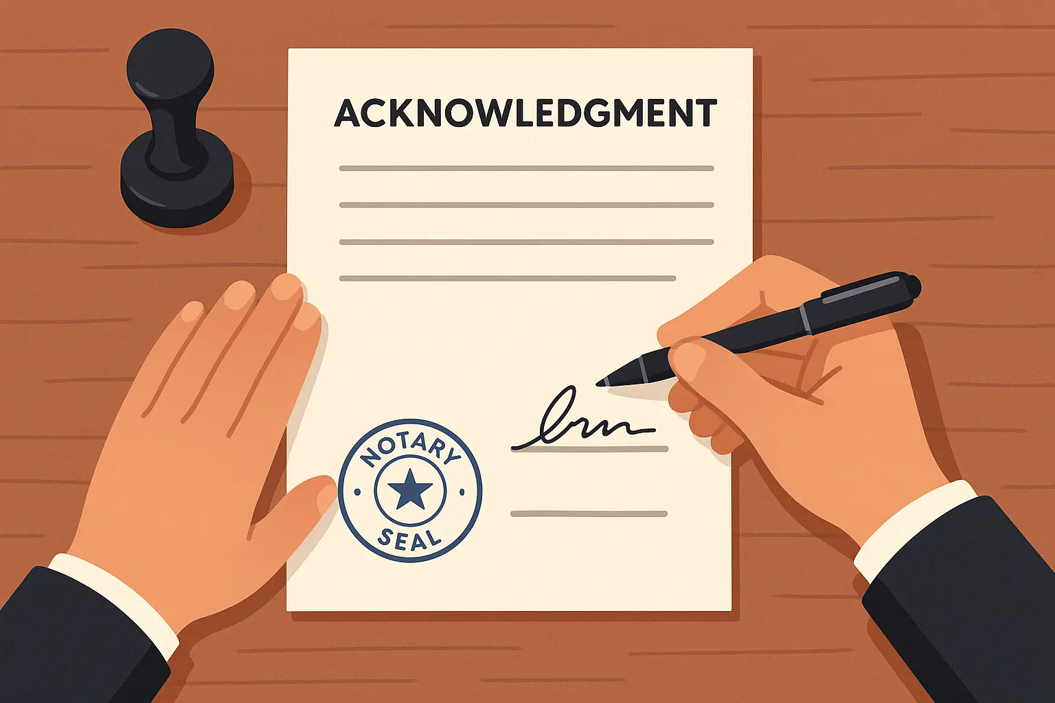 Notary acknowledgment process