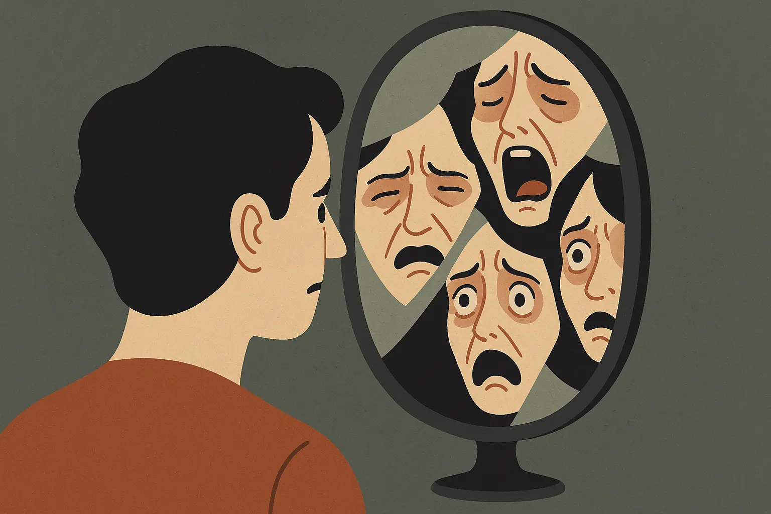 Ghostly supernatural apparition in haunted house setting