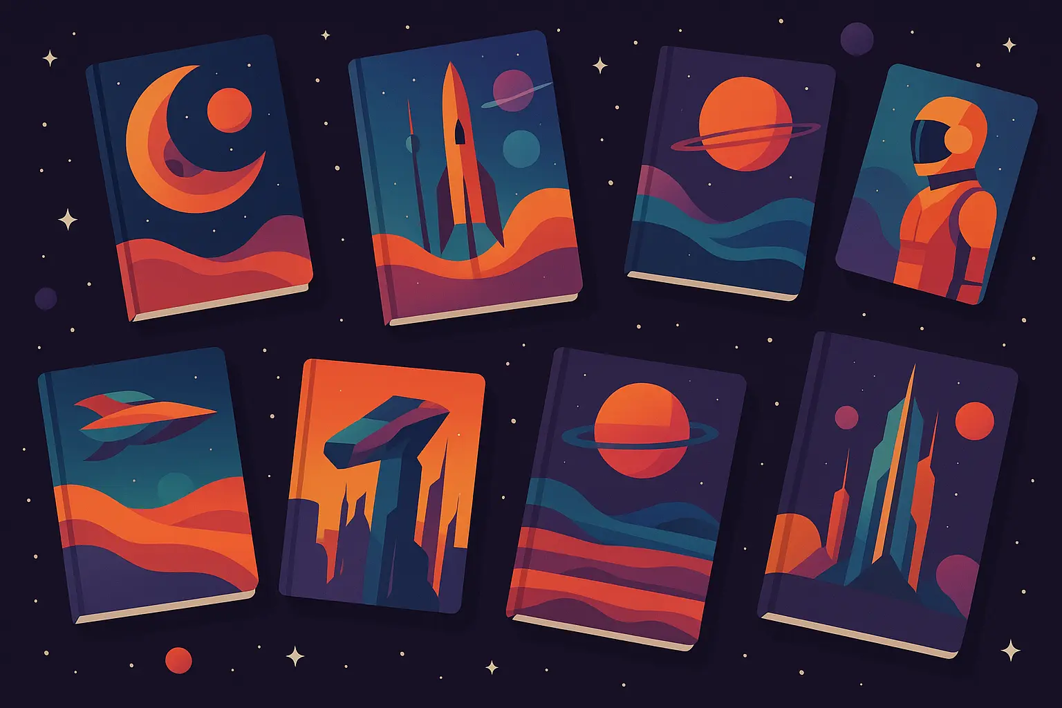 Futuristic cityscape with sci-fi elements