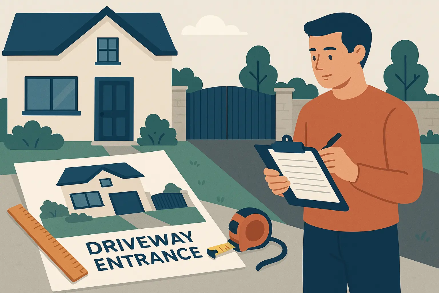 Planning factors for driveway entrance