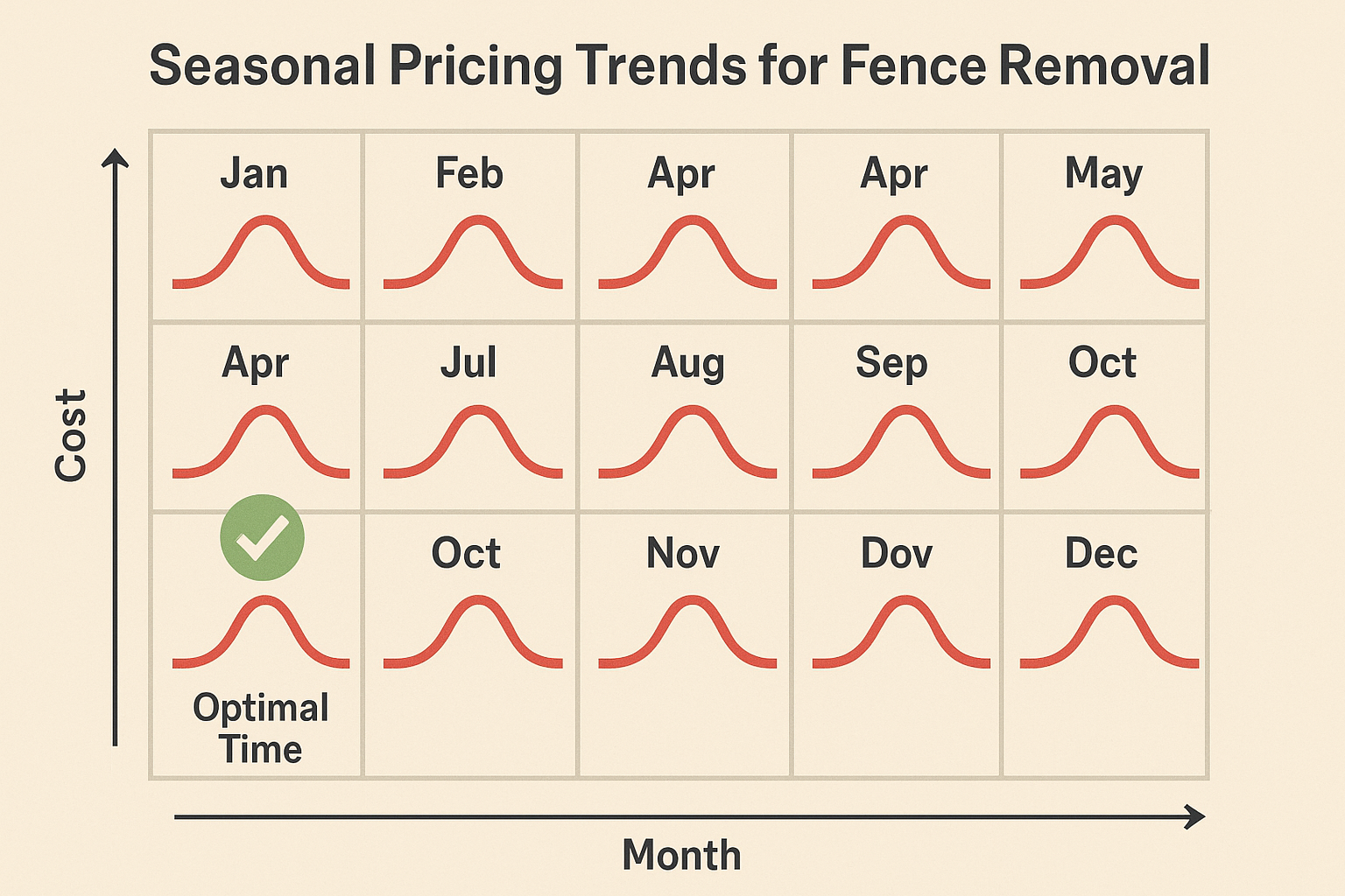 Seasonal fence removal cost variations