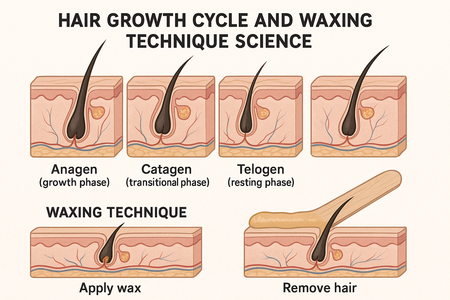 Professional waxing tools and equipment setup