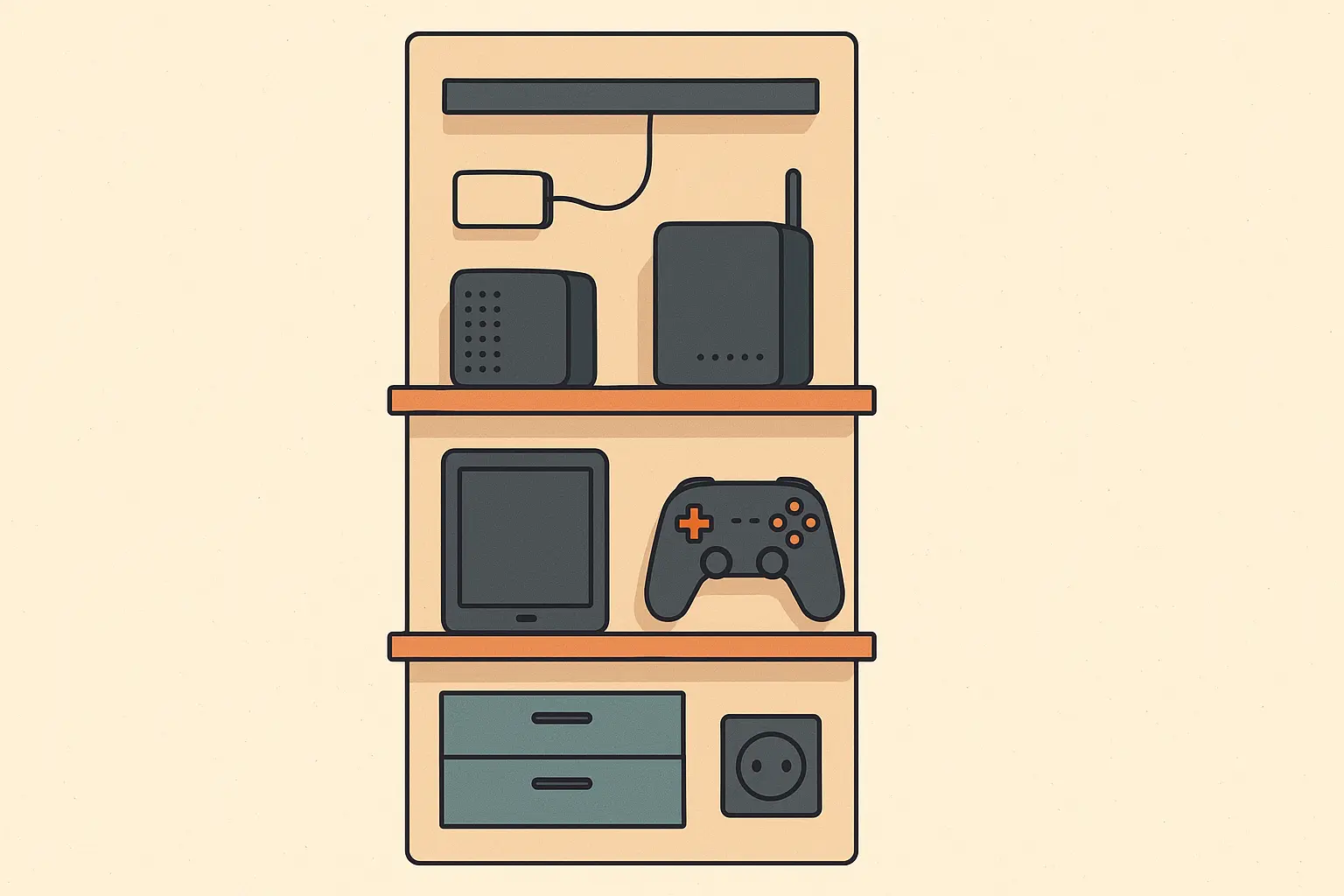 Organized storage solutions in small living room