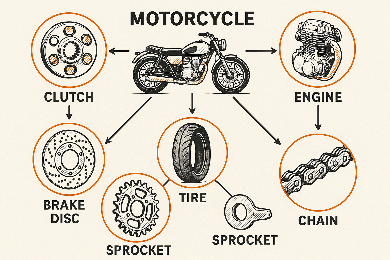 Motorcycle component lifecycle analysis