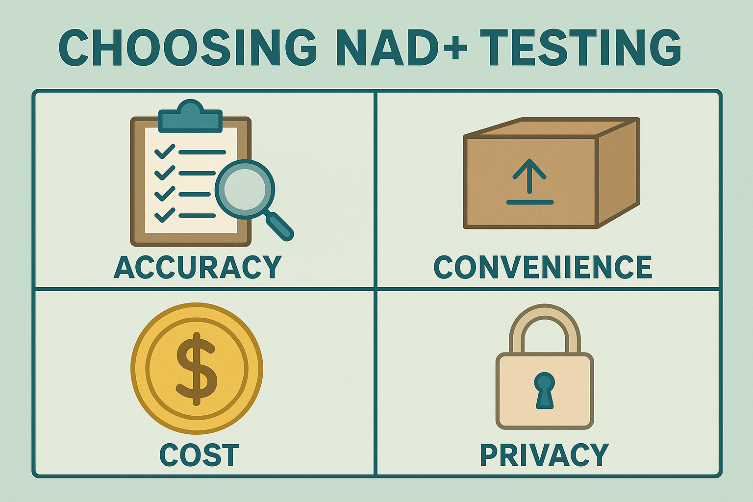 Clinical laboratory NAD+ testing process