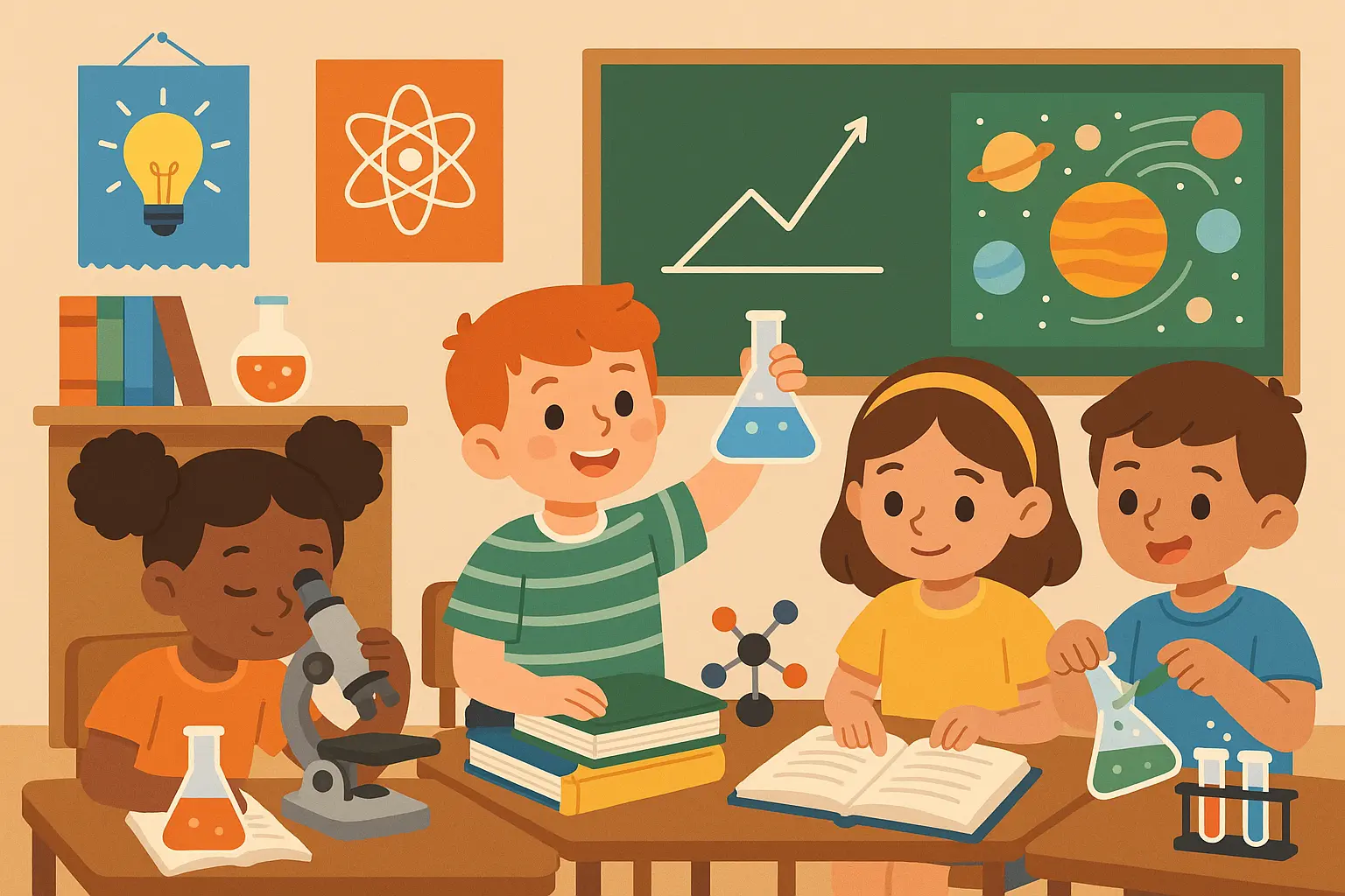 Educational STEM books for children with science themes