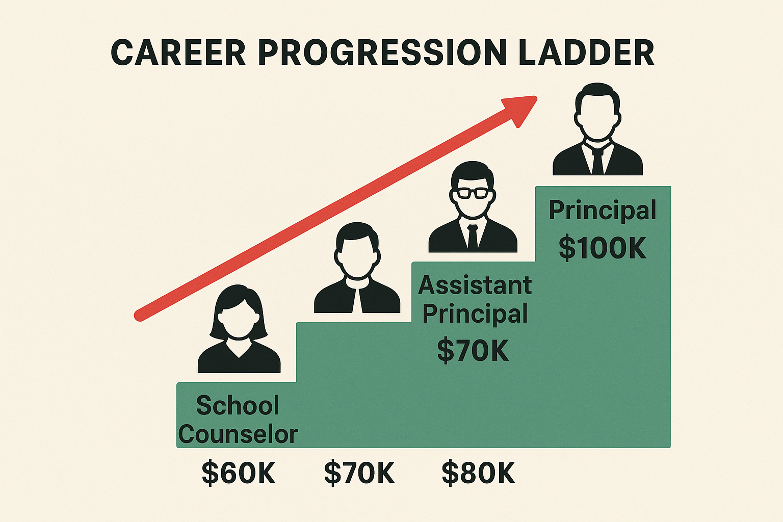School counselor career advancement salary progression