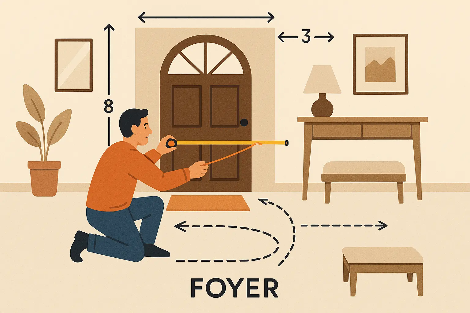 Modern foyer design planning