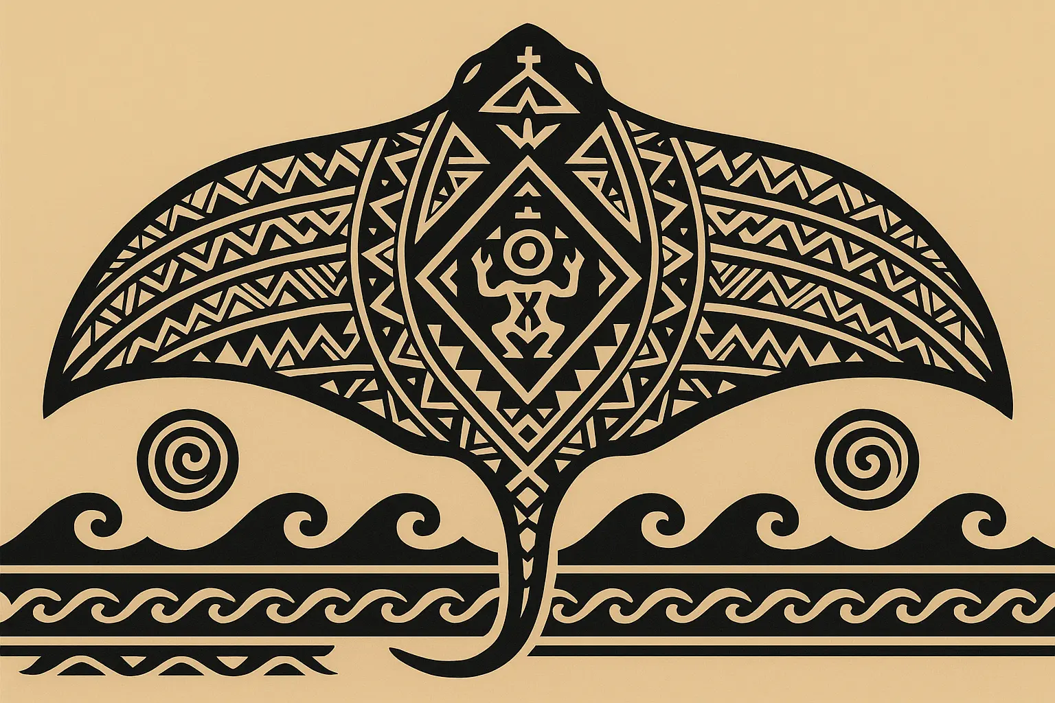 Tribal and traditional stingray tattoo designs