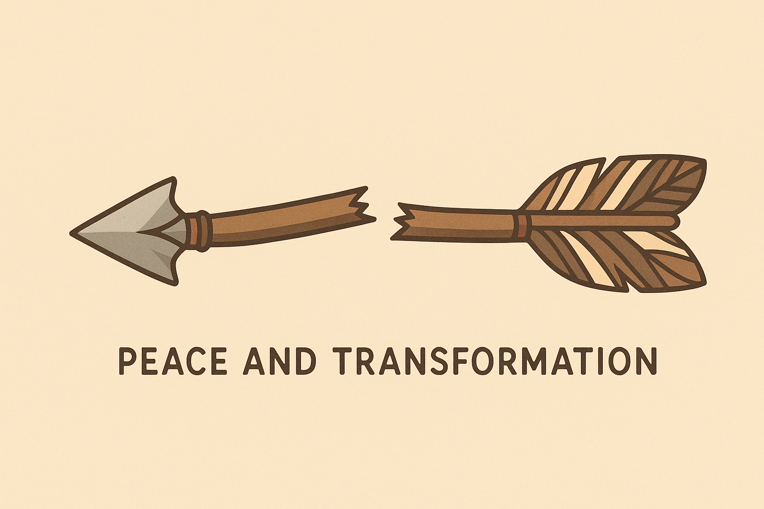 Broken arrow peace symbol tattoo design