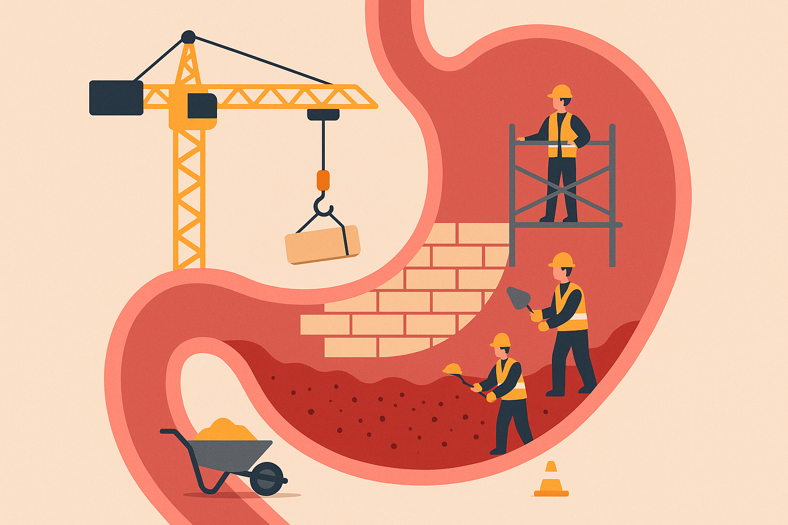 Gastritis barrier dysfunction repair