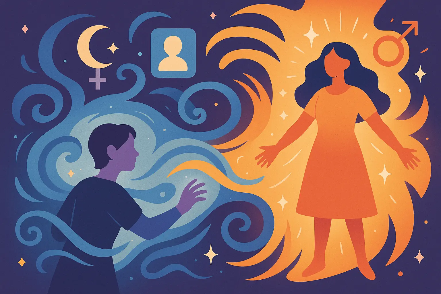 Magical transformation scene showing metamorphosis