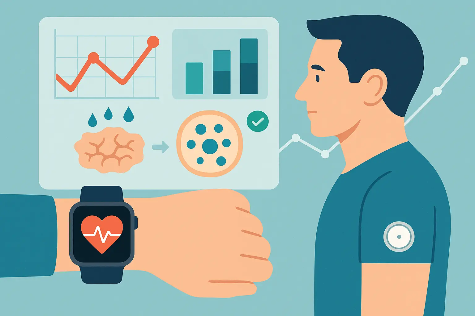 Continuous monitoring of hydration biomarkers
