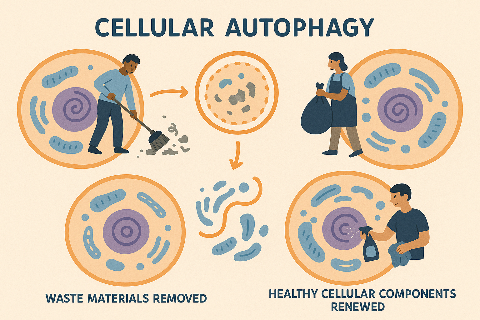 Cellular autophagy activation through carb cycling