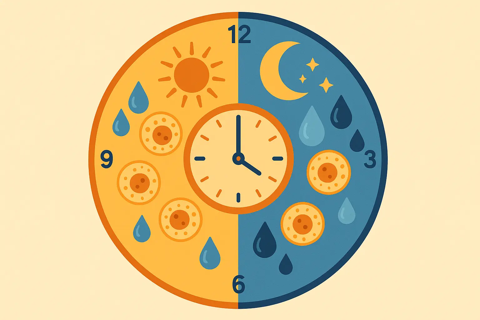 Circadian hydration timing strategies