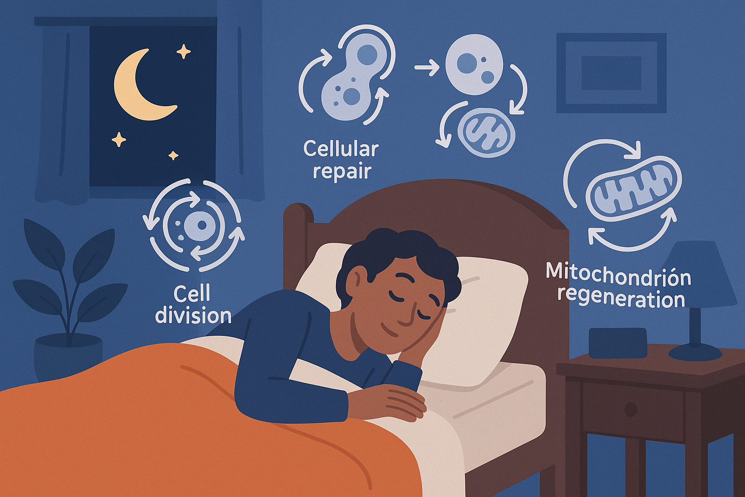 Sleep optimization for mitochondrial recovery