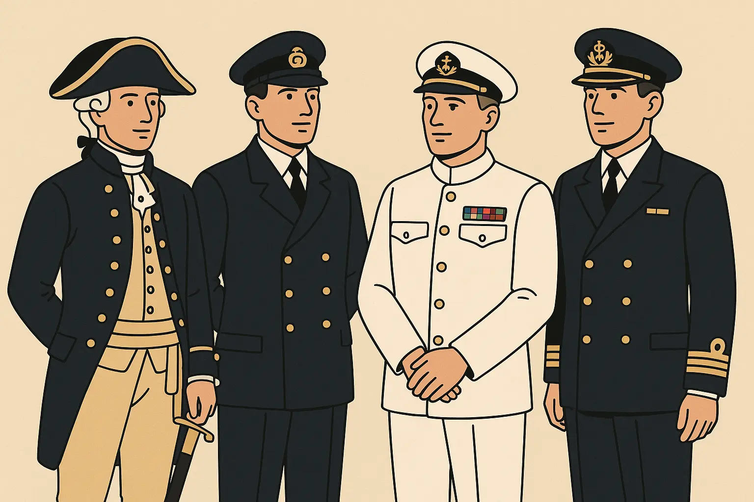 Collection of biographical naval stories