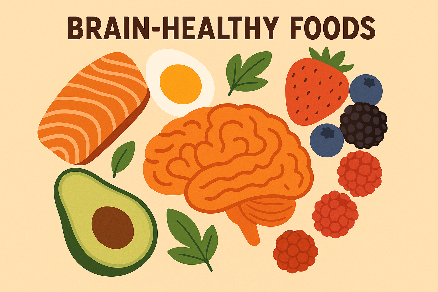 Brain-boosting foods arranged for baby-led weaning