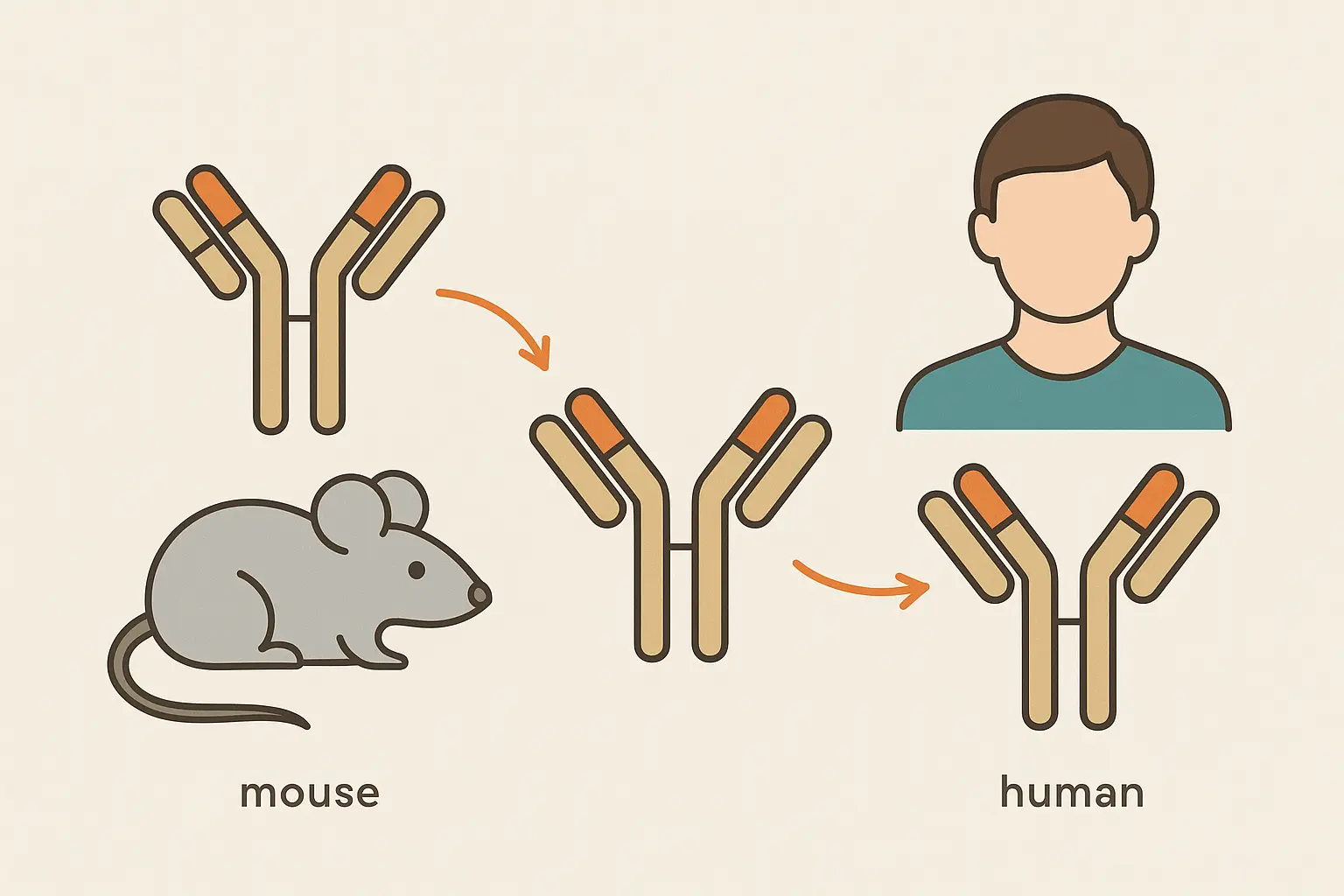 CDR grafting and antibody humanization process