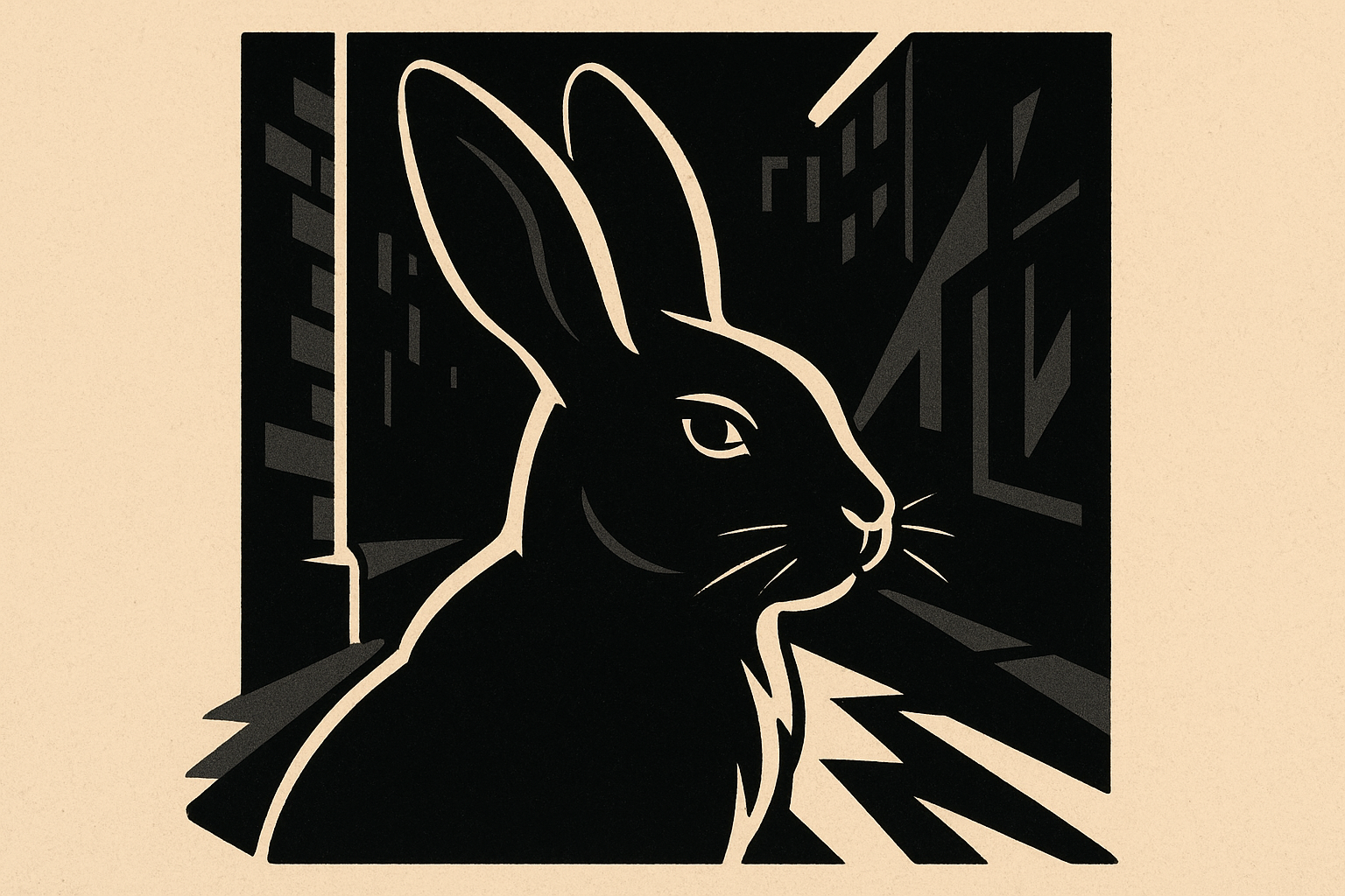 Complete collection of black rabbit tattoo styles