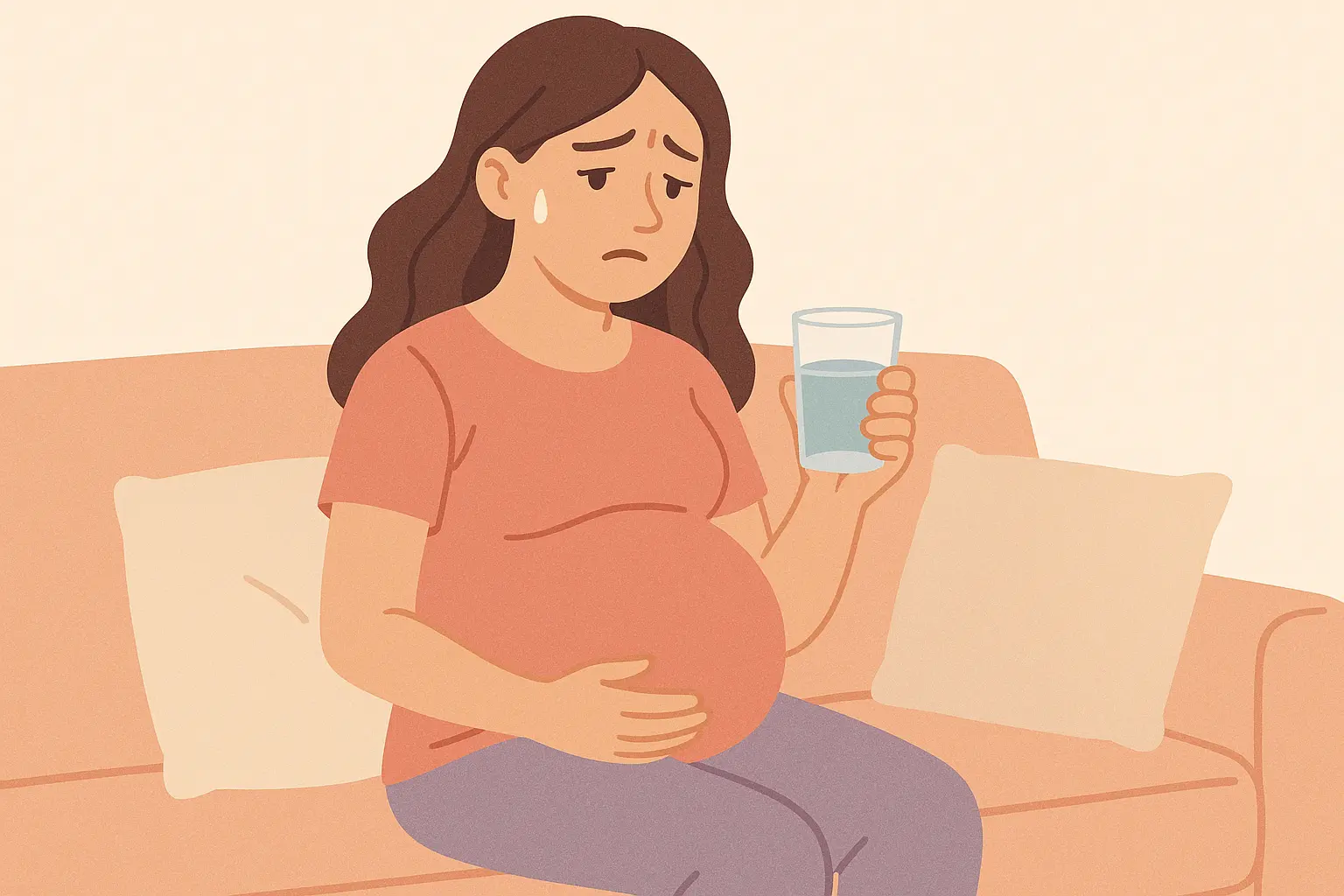 IV therapy setup for pregnancy treatment