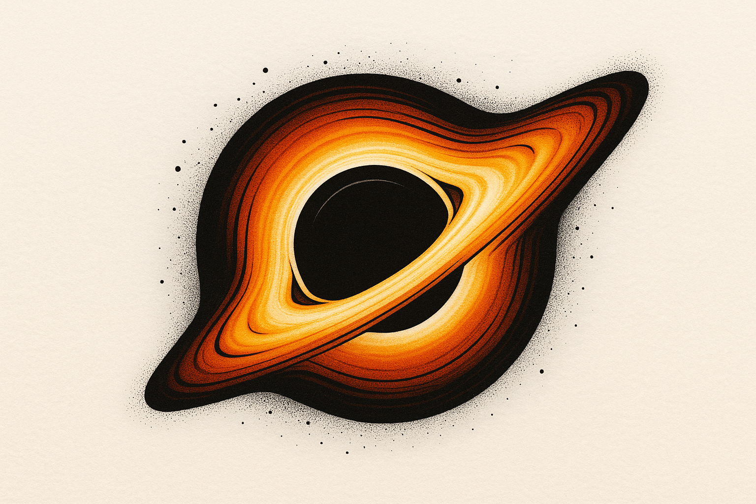 Scientific black hole tattoo examples
