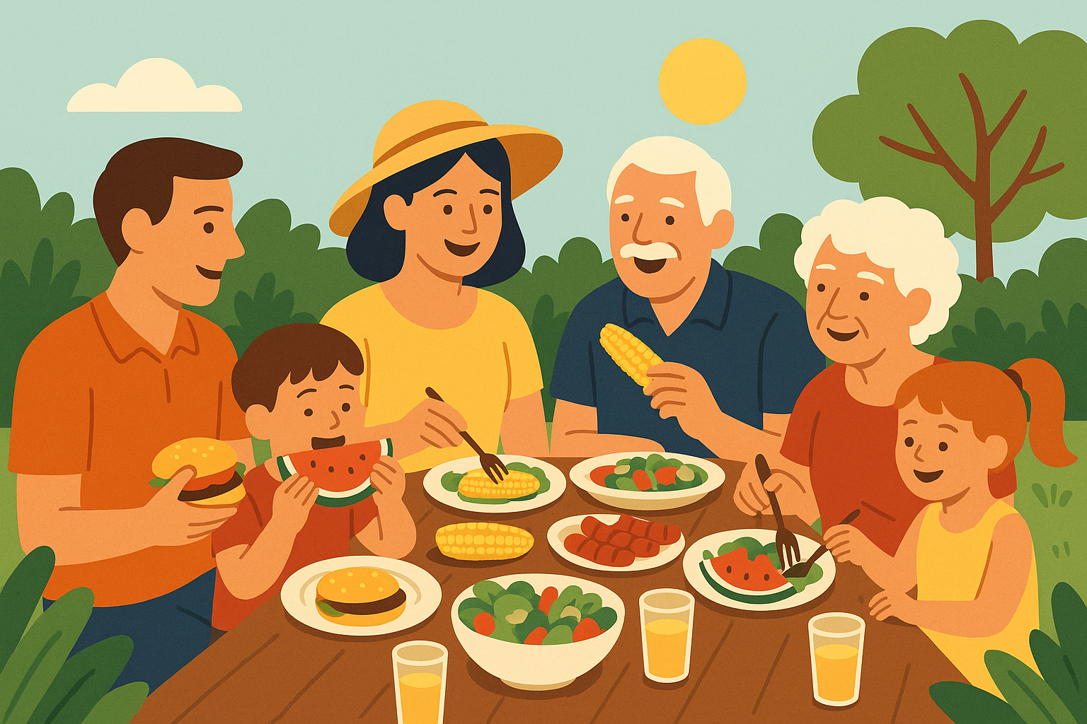 Multi-generational family meal coordination