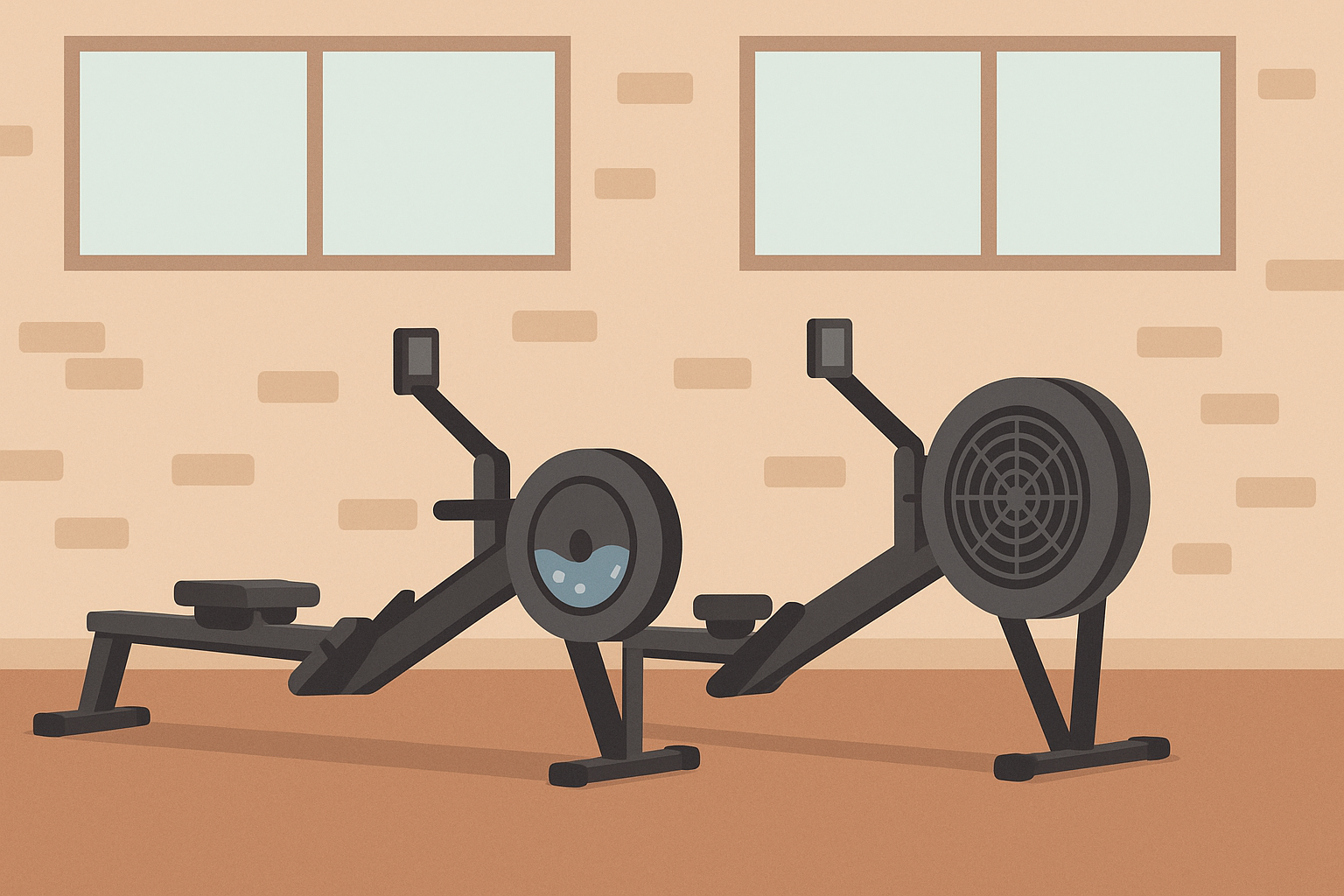 Different rowing machine resistance types