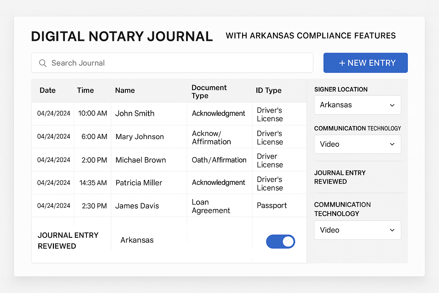 Arkansas notary record keeping