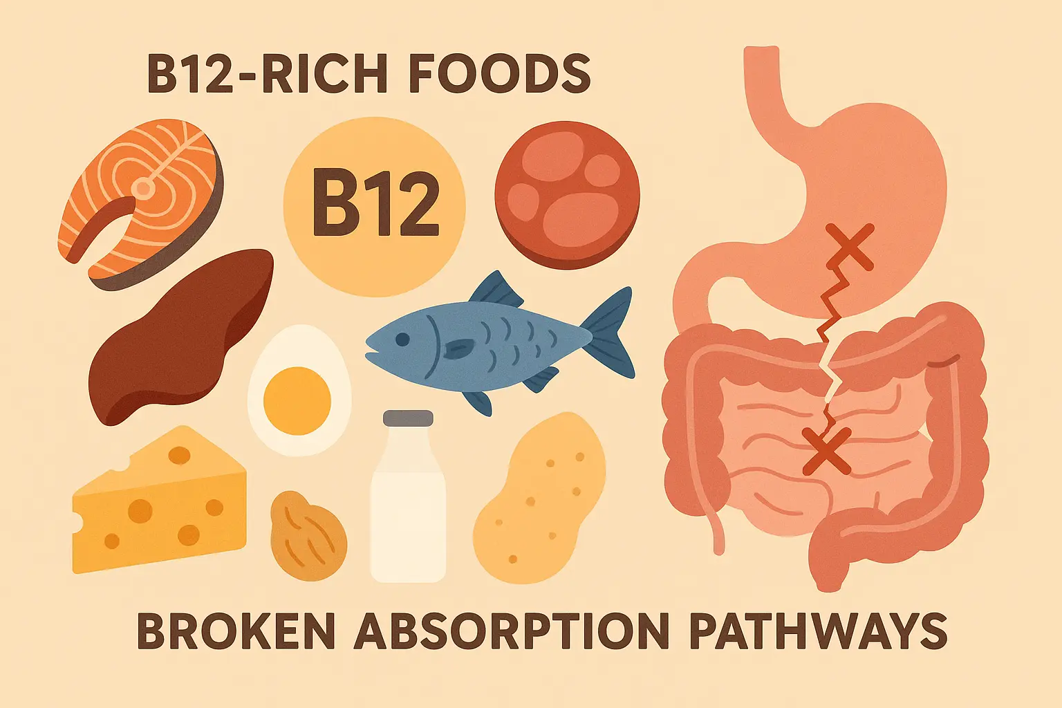B12 food sources absorption limitations