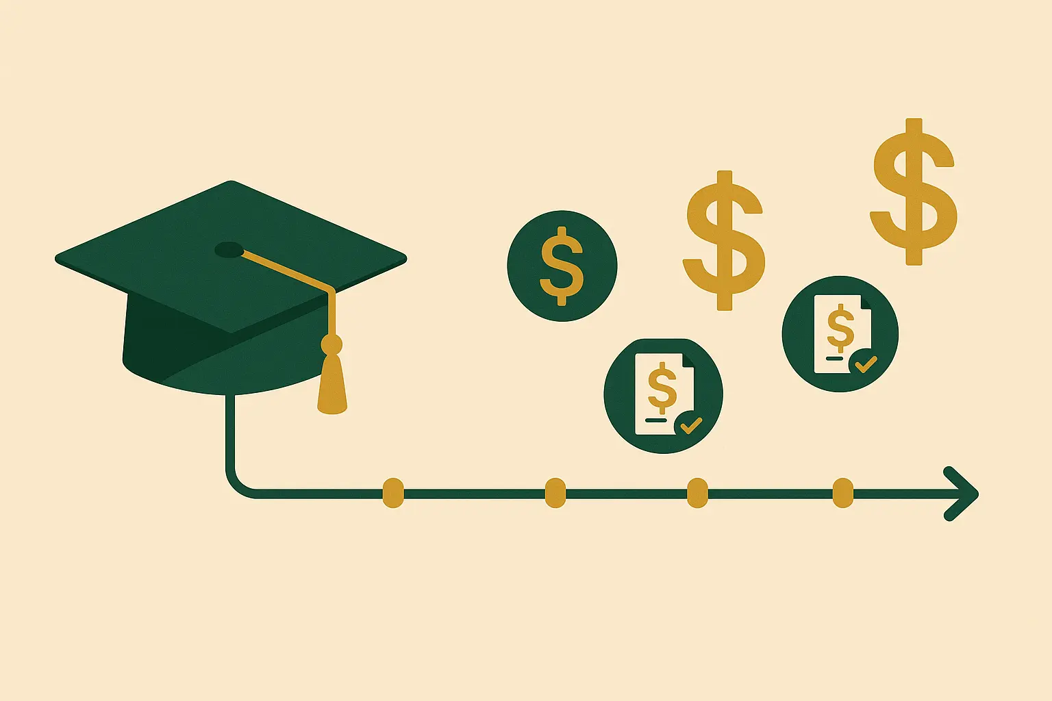 Financial timeline of management degree investment