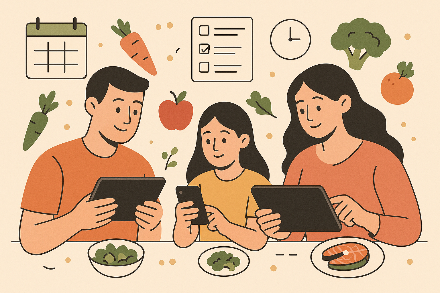 Family collaboration in meal planning