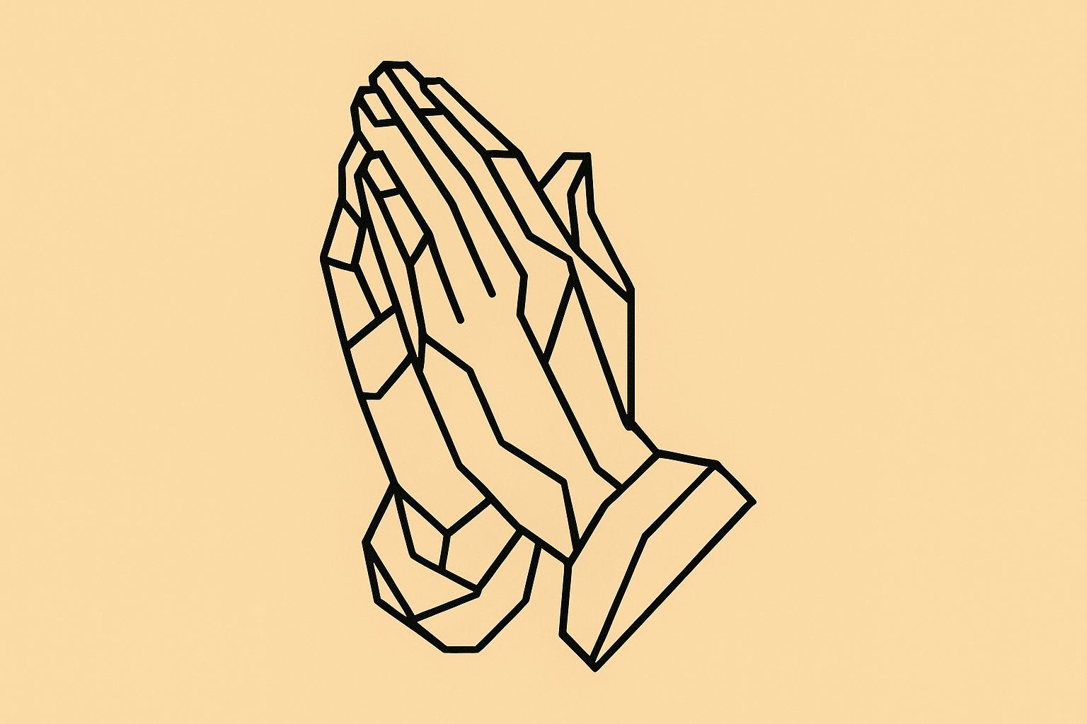 Geometric praying hands tattoo designs