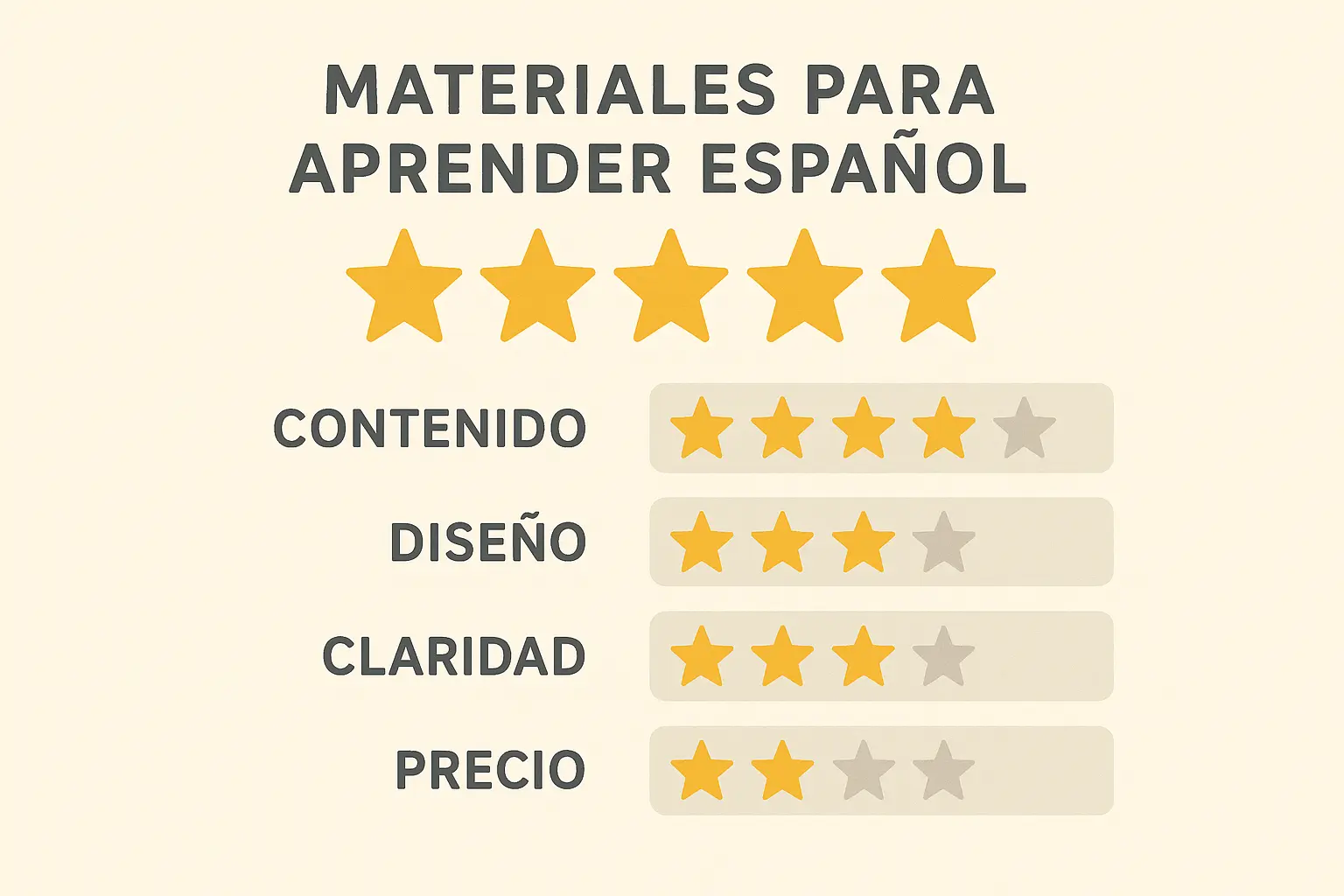 Spanish story assessment criteria