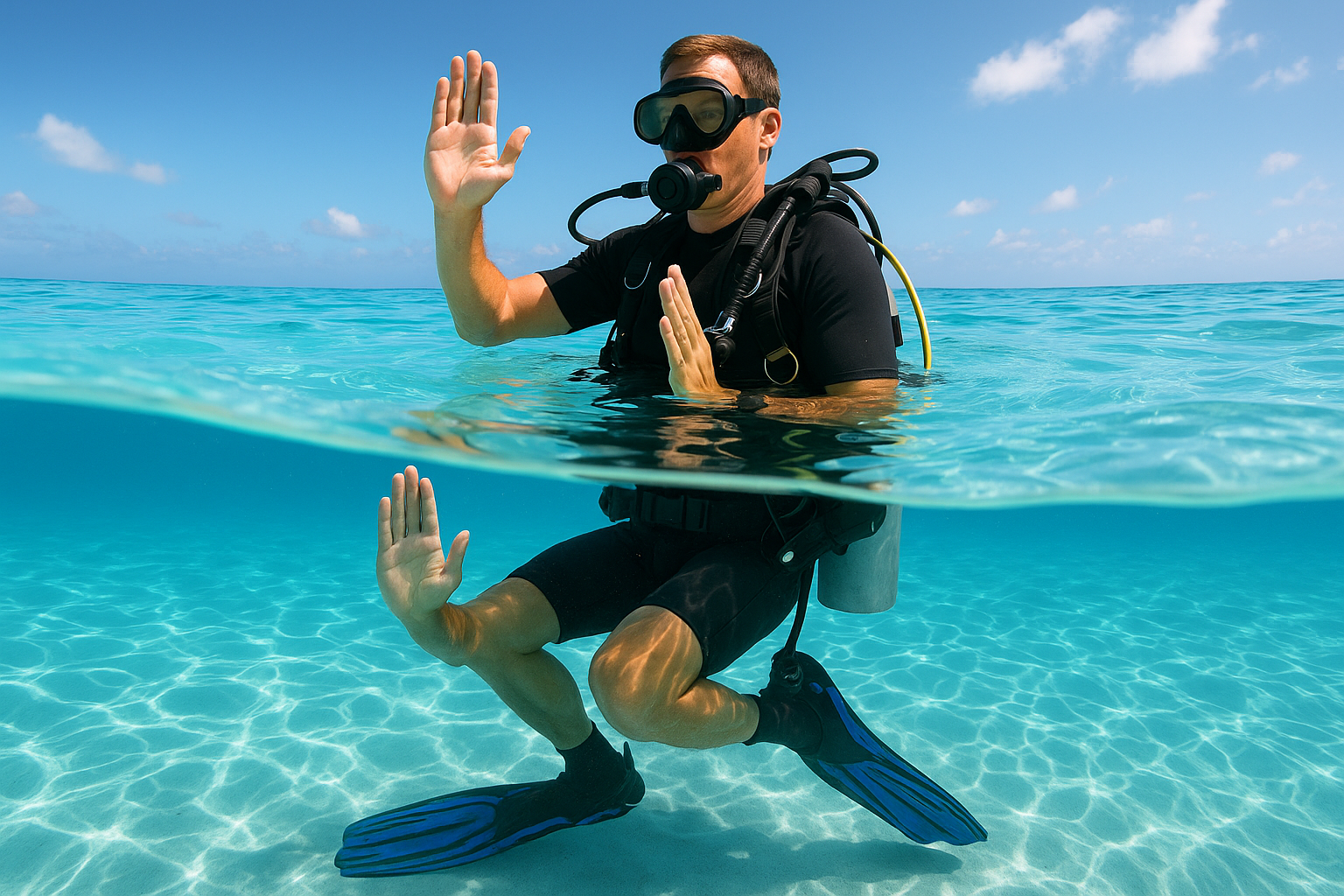 Underwater demonstration visibility